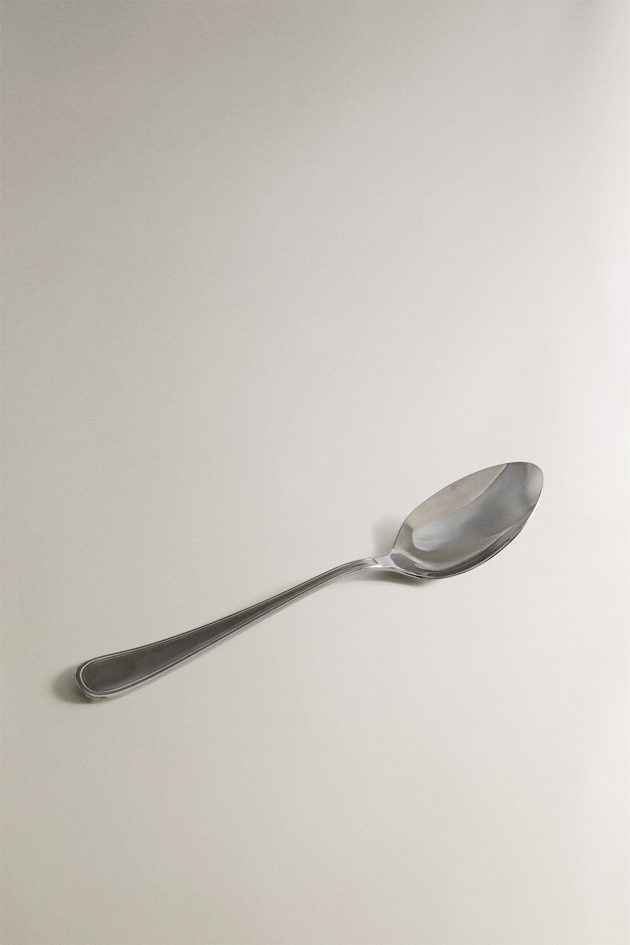 POLISHED STEEL SERVING SPOON